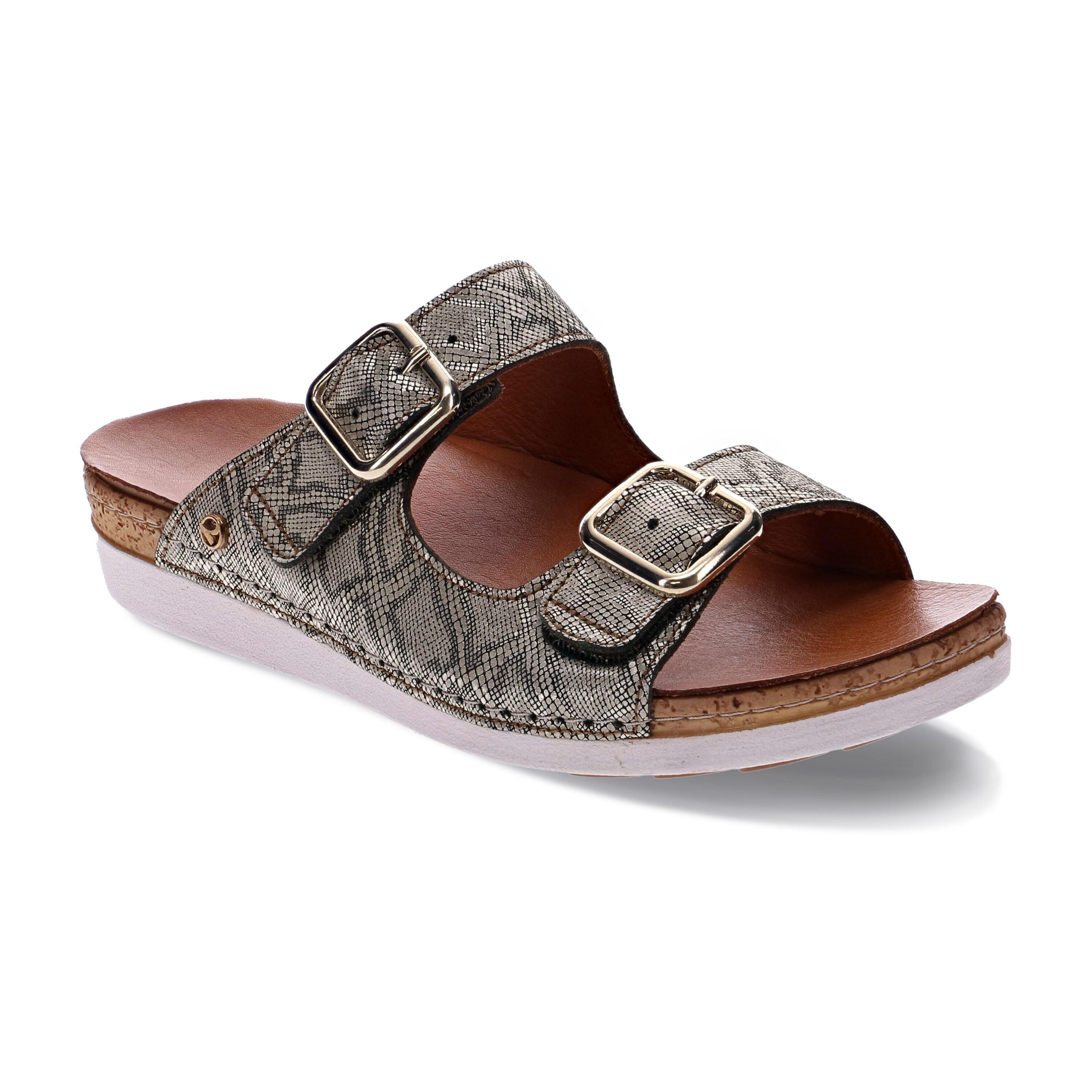 Brighton 2 Strap Slide Sandal - Revere Shoes