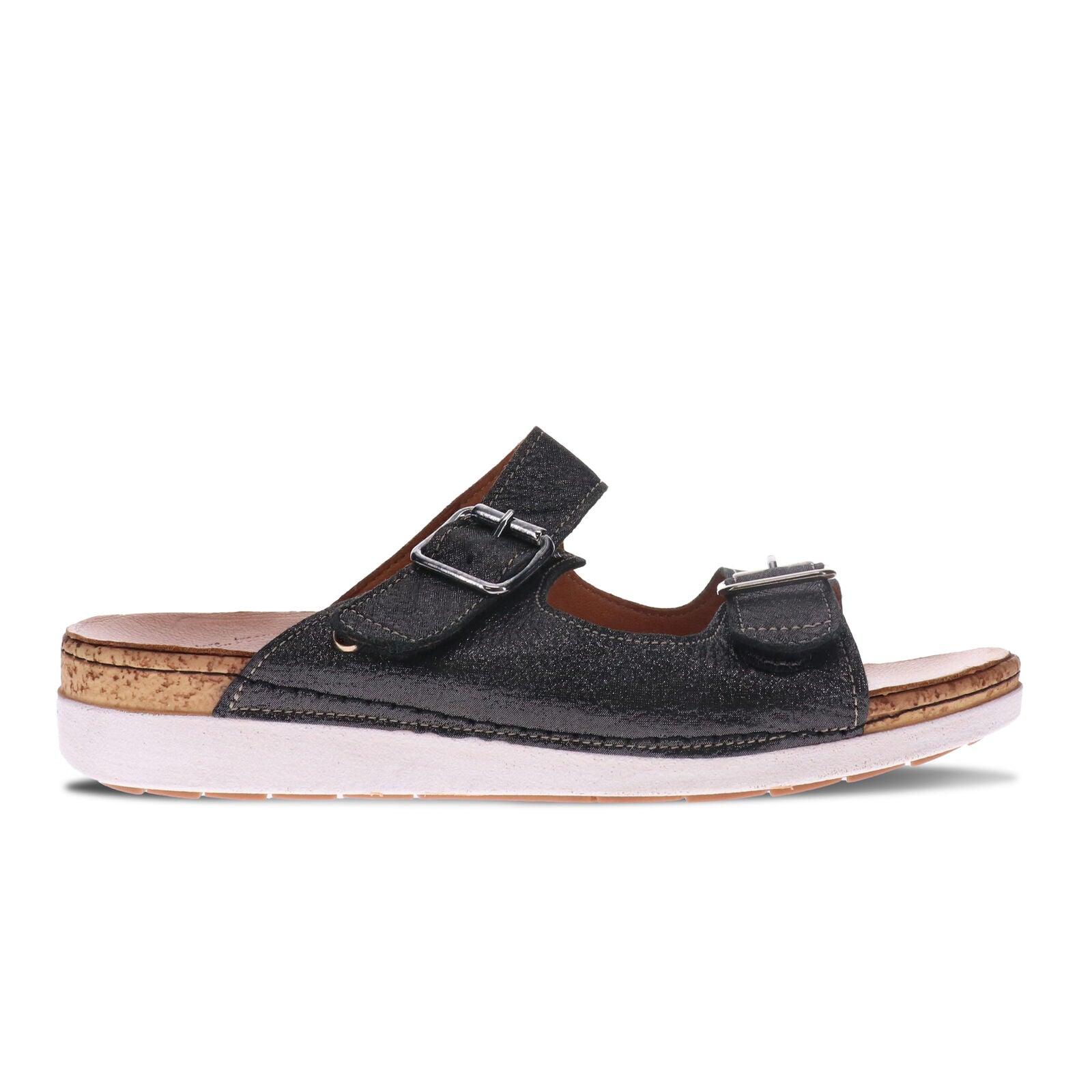 Brighton 2 Strap Slide Sandal - Revere Shoes