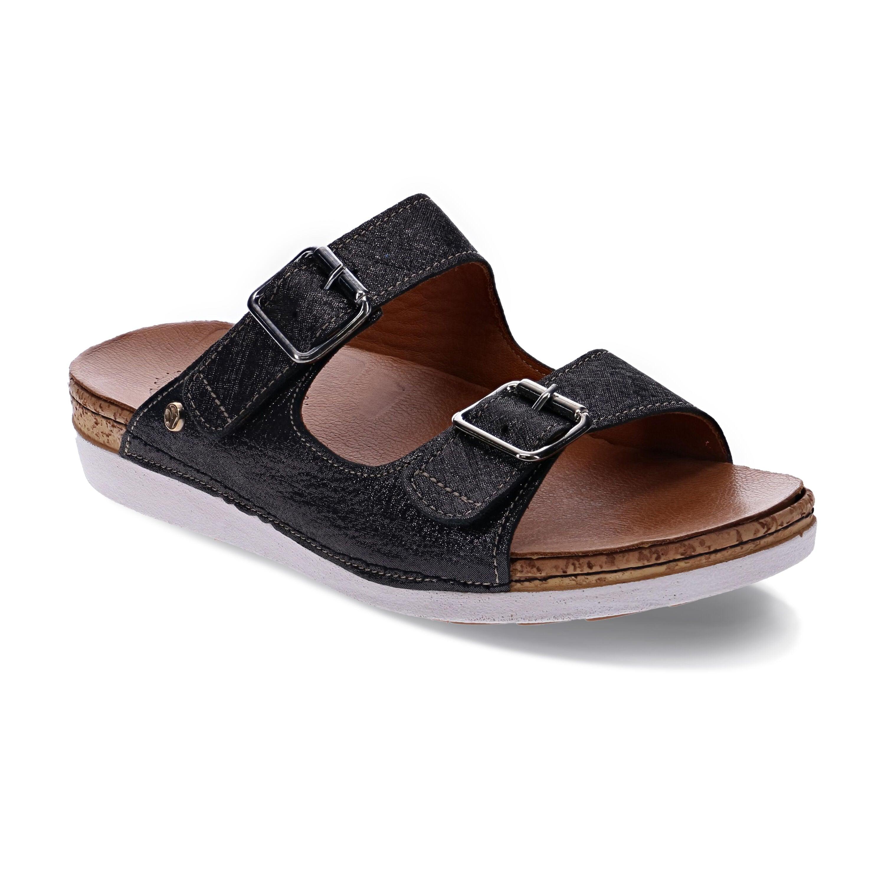 Brighton 2 Strap Slide Sandal - Revere Shoes