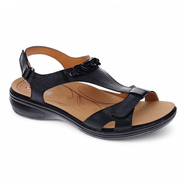 Santa Clara 3-Strap Adjustable Comfort Sandal - Effortless Comfort with Elegant Detail
