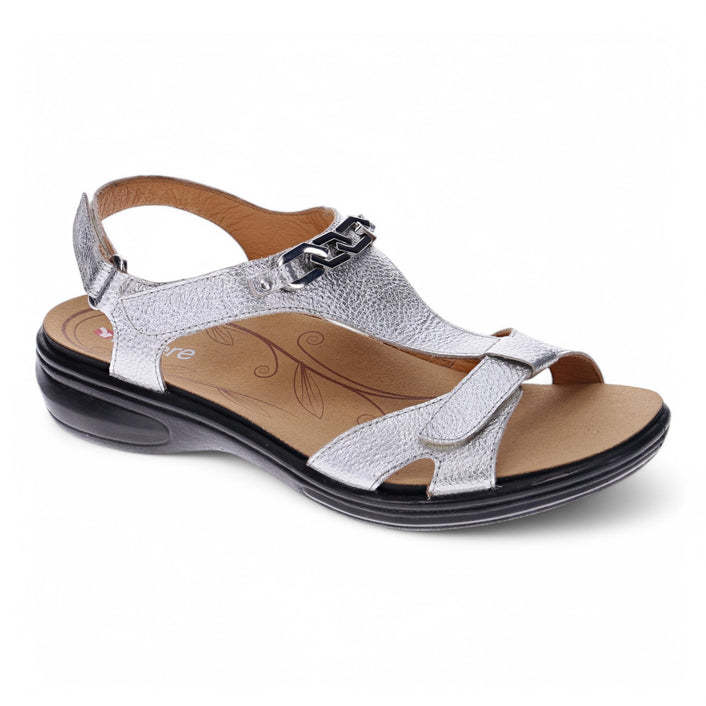 Santa Clara 3-Strap Adjustable Comfort Sandal - Effortless Comfort with Elegant Detail