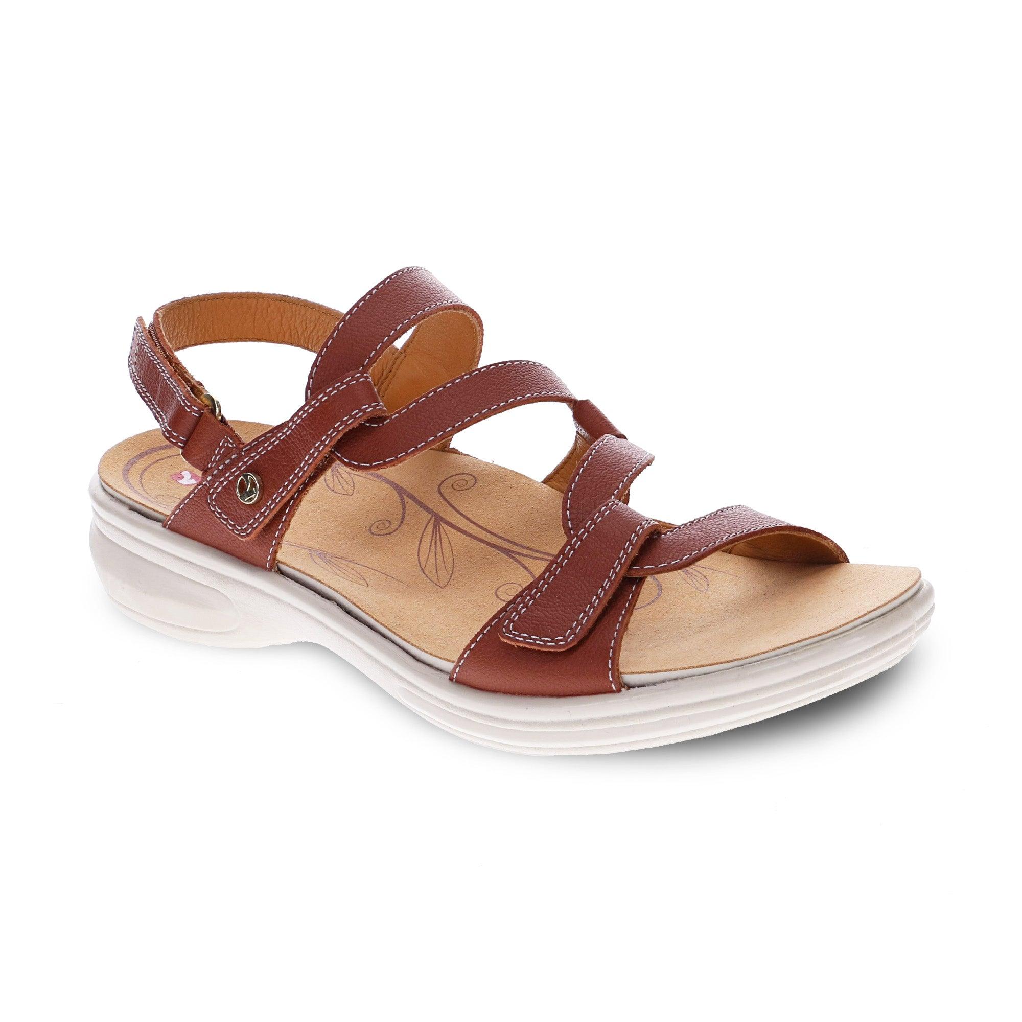 Emerald 3 Strap Leather Sandals - On Sale - Revere Shoes