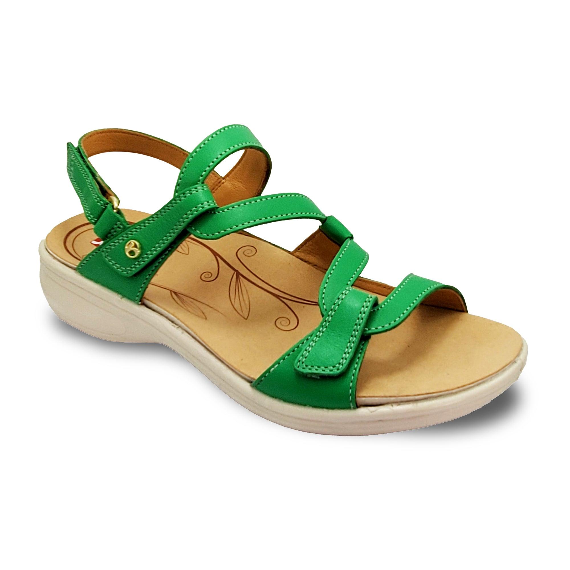 Emerald 3 Strap Leather Sandals - Seasonal - Revere Shoes