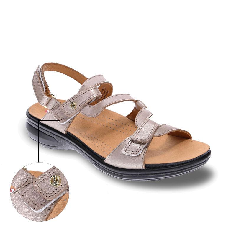 Emerald 3 Strap Leather Sandals - Seasonal - Revere Shoes